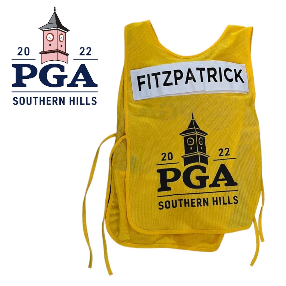 RARE Matt Fitzpatrick Caddy Bib worn by his caddy during 2022 PGA Championship